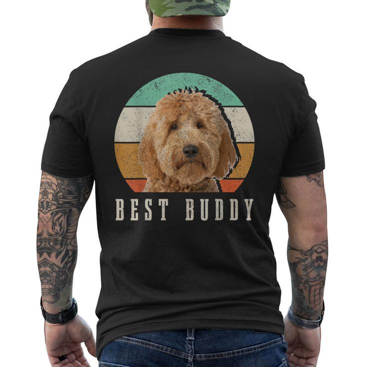 Goldendoodle Dad Doodle Mom Best Buddy Retro Vintage Dog Men's T-shirt Back Print