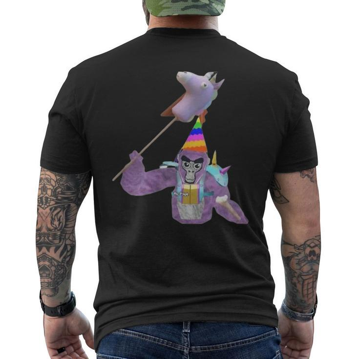 Gorilla Tag Alpha Monke Vr Gamer For Kids N Men's Back Print T-shirt