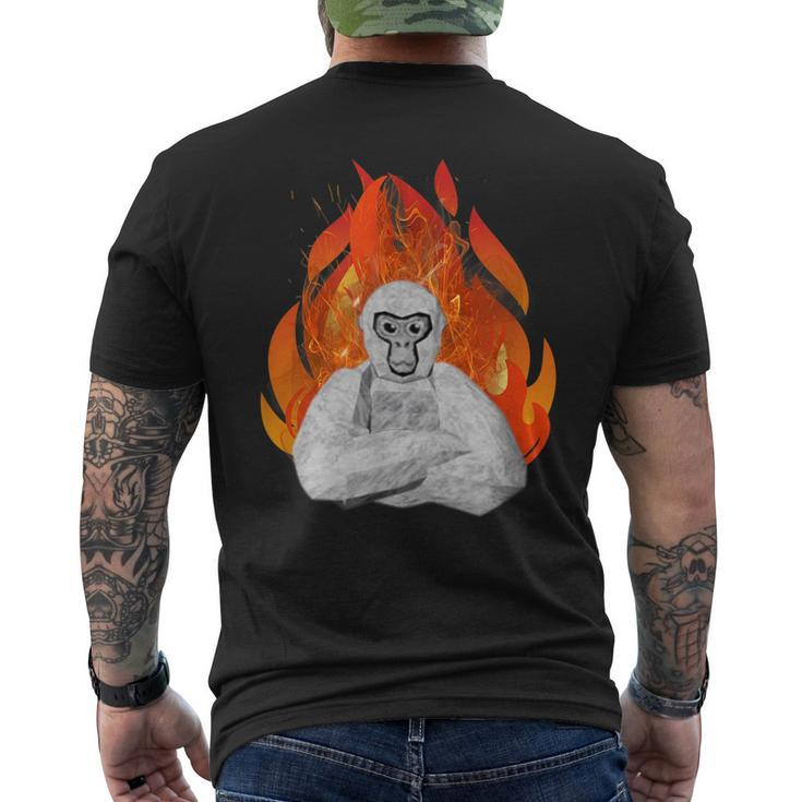 Gorilla Tag Boss Monkey Vr Gamer For Kids N Men's Back Print T-shirt