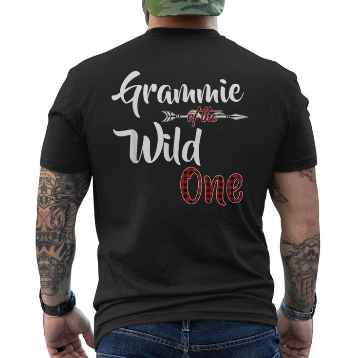 Grammie Of The Wild One Plaid Lumberjack 1St Birthday Men's T-shirt Back Print