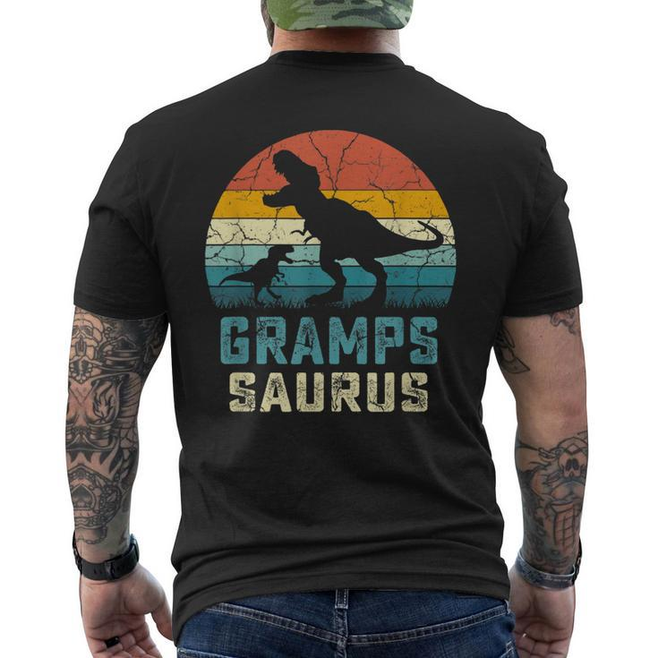 Grampssaurus Fathers Day T Rex Gramps Saurus For Men Dad Mens Back Print T-shirt