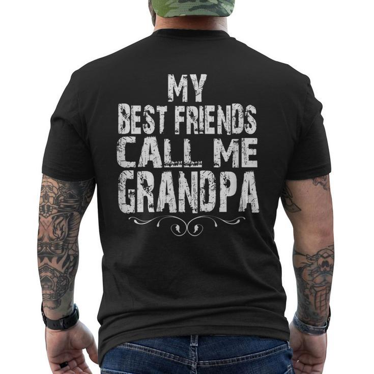 Grandfather Grandpa From Best Friends Grandchildren Men's Back Print T-shirt