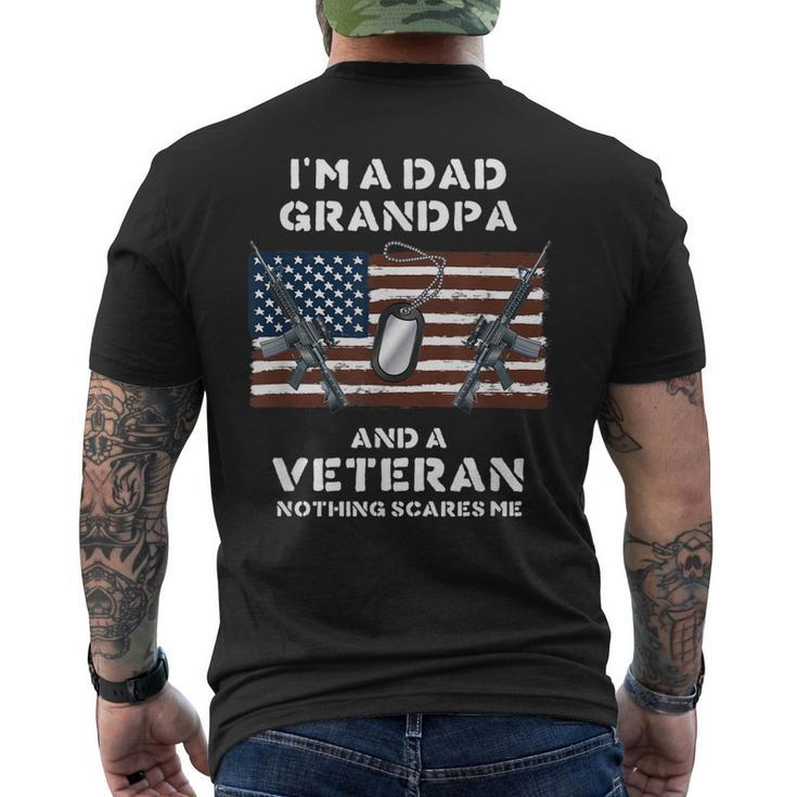Grandpa And Military Veteran Fathers Day Funny Gift For Mens Mens Back Print T-shirt