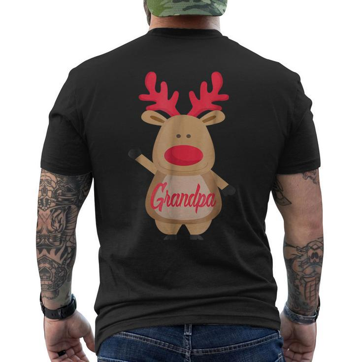 Grandpa Christmas Reindeer Family Matching Pajamas Gift For Mens Mens Back Print T-shirt