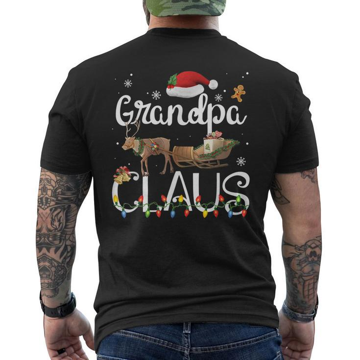 Grandpa Claus Grandma Santa Pajamas Christmas Grandpa Men's Back Print T-shirt