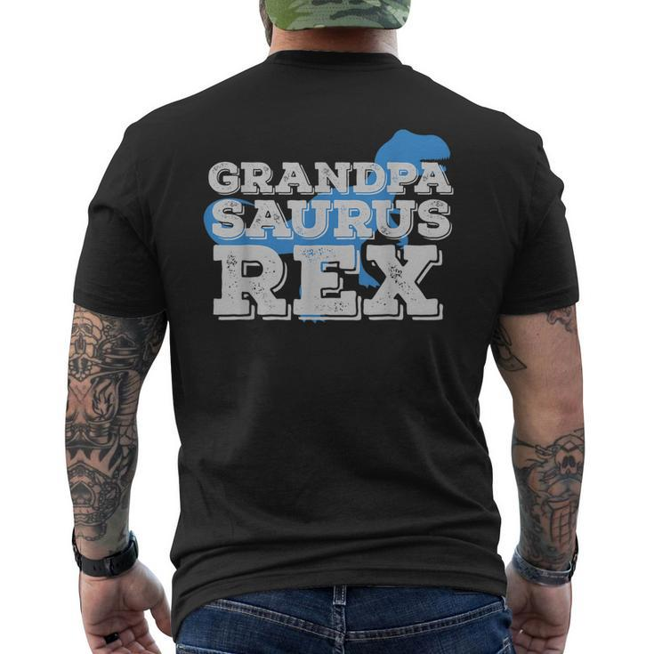 Grandpa Dinosaur Rex Fathers Day Dads Men's Back Print T-shirt