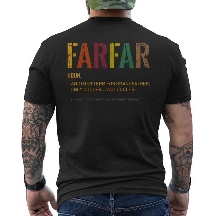 Grandpa Farfar Funny Definition Cool Retro Gift Gift For Mens Mens Back Print T-shirt
