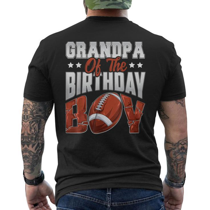 Grandpa Football Birthday Boy Family Baller Bday Party Men's Back Print T-shirt
