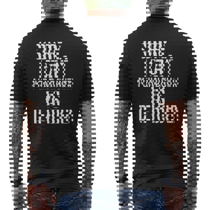 Grandpa Grandma My Granddaughter Has Ice Hockey Men's Back Print T-shirt Grandpa Grandma My Granddaughter Has Ice Hockey Men's Back Print T-shirt