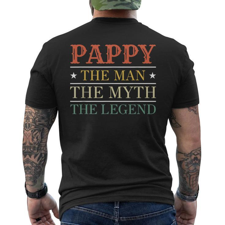Grandpa Pappy Fathers Day Pappy Myth Legend Men's Back Print T-shirt