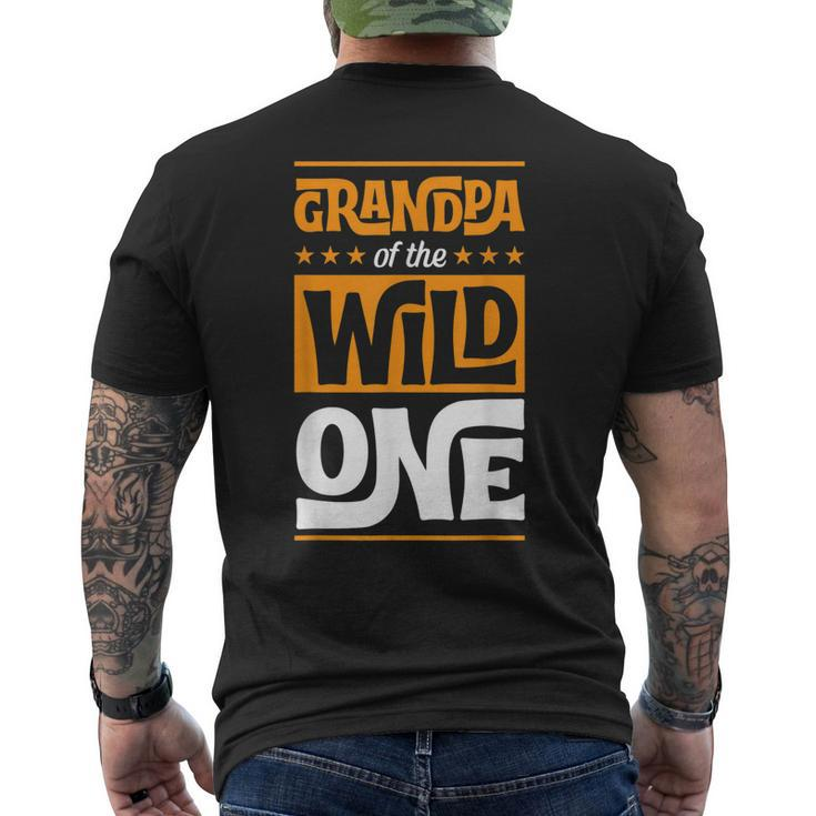 Grandpa Of The Wild One Grandfather Idea White Men's Back Print T-shirt