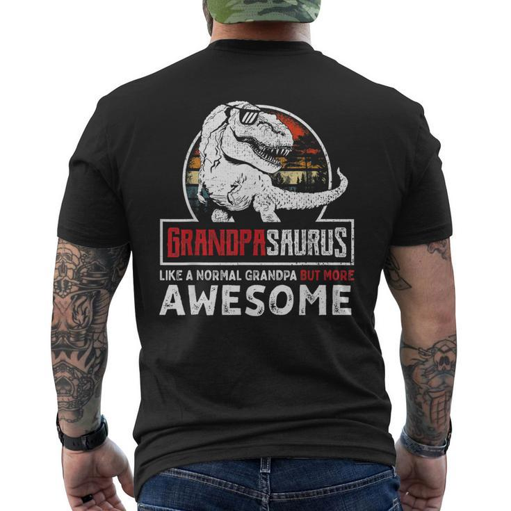 Grandpasaurus Like A Normal Grandpa But More Awesome Retro Men's Back Print T-shirt
