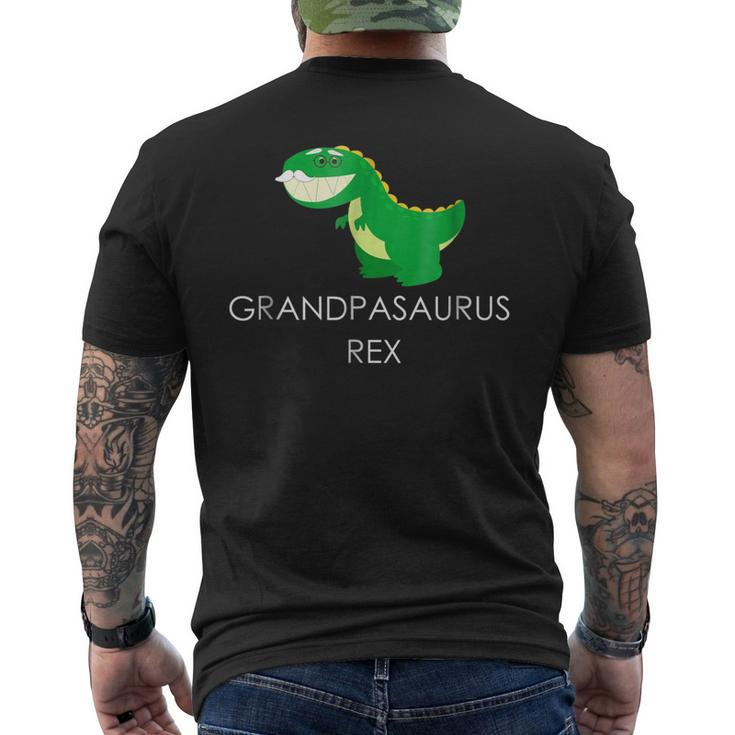 Grandpasaurus Rex Funny Trex Grandpa Dinosaur Pun Mens Back Print T-shirt