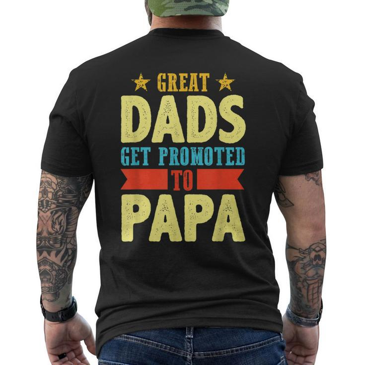 Great Dads Promoted To Papa Dad Daddy Father Stepdad Poppa Gift For Mens Mens Back Print T-shirt