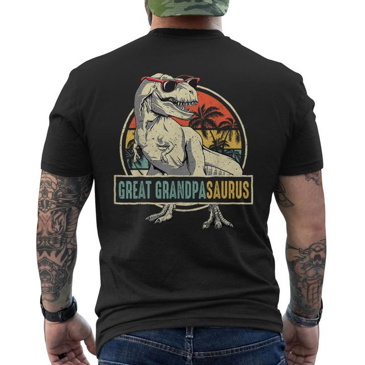 Great Grandpasaurus T Rex Dinosaur Grandpa Saurus Family Men's Back Print T-shirt