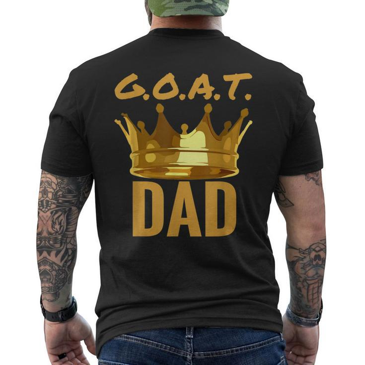 Greatest Dad Of All Time Goat Best Father Grandpa Men's Back Print T-shirt