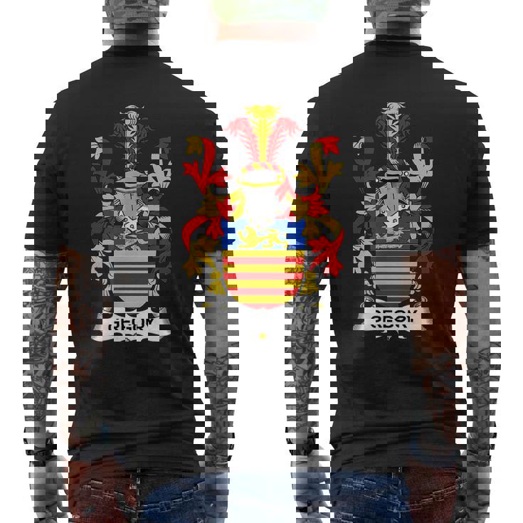 Gregory Coat Of Arms Family Crest Mens Back Print Tshirt Seseable