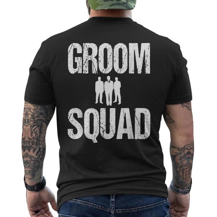 Groom Squad Wedding Party Best Man Team Men's Back Print T-shirt