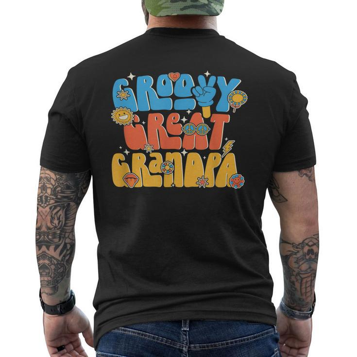 Groovy Great Grandpa 70S Grandfather Family Reunion Party Men's Back Print T-shirt