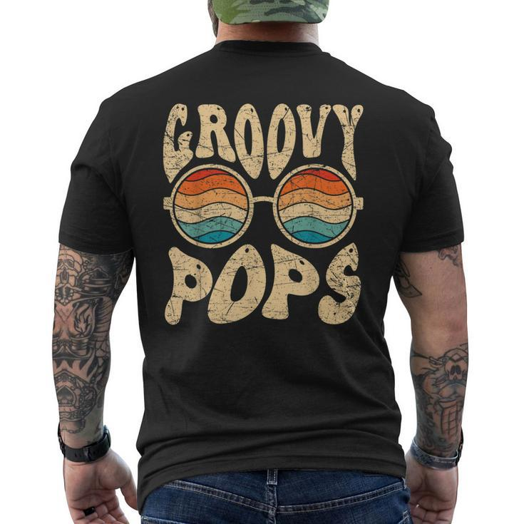 Mens Groovy Pops 70S Aesthetic Nostalgia 1970S Retro Dad Men's T-shirt Back Print