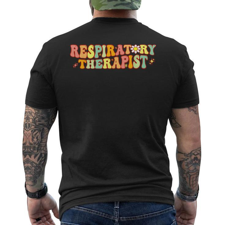 Groovy Respiratory Therapy Rt Therapist Funny Rt Care Week  Mens Back Print T-shirt