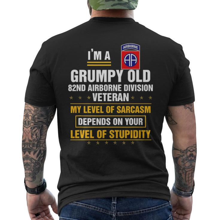 Im A Grumpy Old 82Nd Airborne Division Veteran Men's T-shirt Back Print