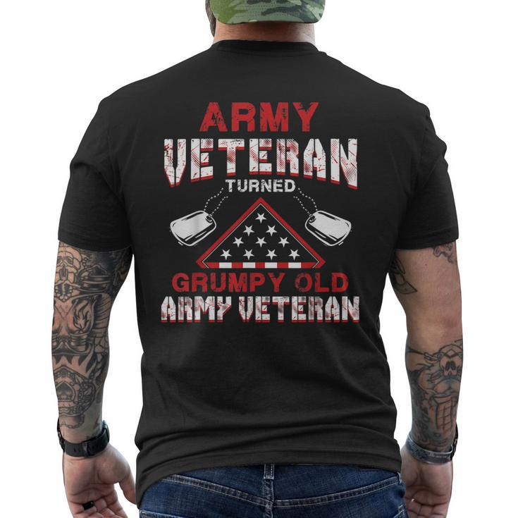 Grumpy Old Army Veteran Patriotic Vet T Men's Back Print T-shirt