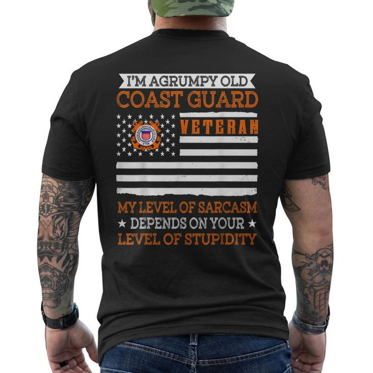 Im A Grumpy Old Coast Guard Veteran Veteran Men's Back Print T-shirt