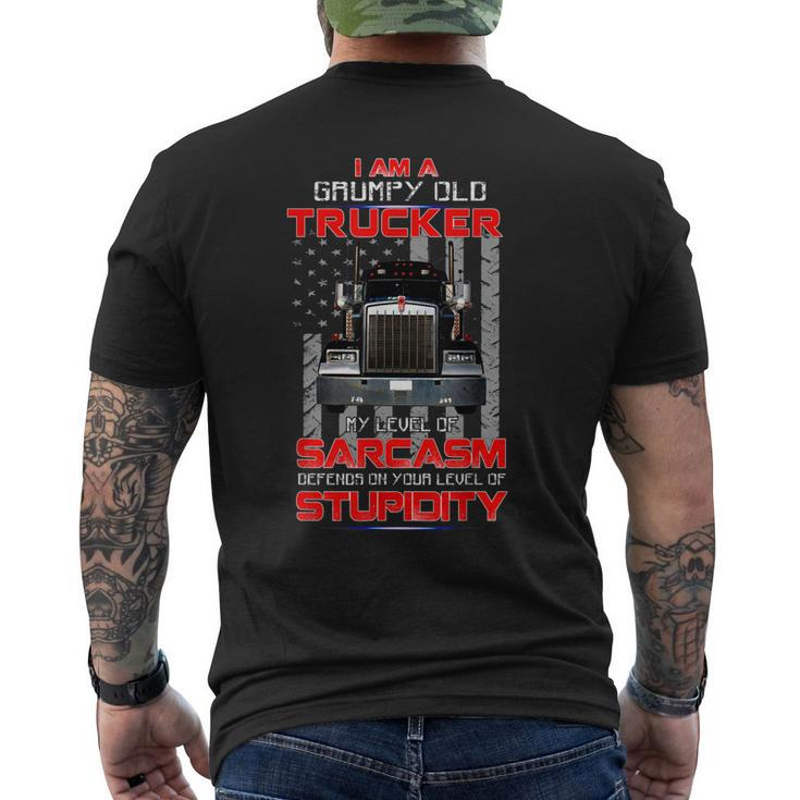 Grumpy Old Trucker Back T Men's Back Print T-shirt