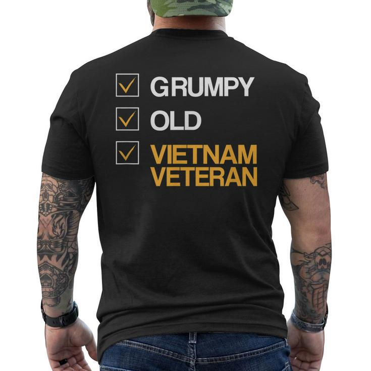 Grumpy Old Vietnam Veteran American Veteran Grandpa Men's Back Print T-shirt