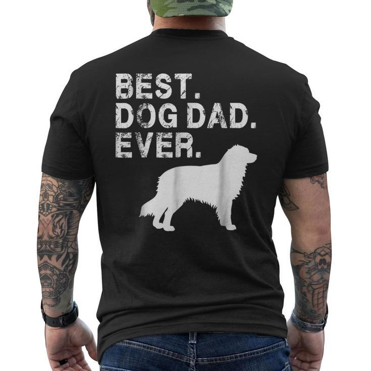 Grunge Best Dog Dad Ever Aussie With Dog Silhouette Men's Back Print T-shirt