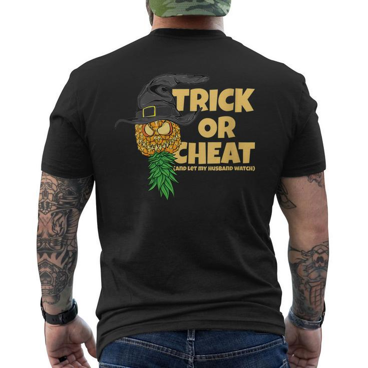 Halloween Trick Or Cheat Let Husband Watch Swingers Women Men's Back Print T-shirt