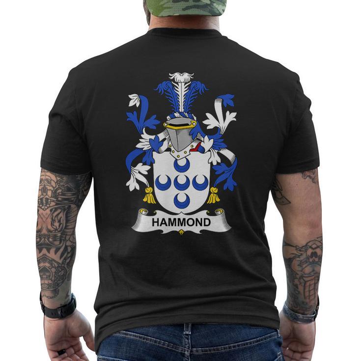 Hammond Coat Of Arms Family Crest Mens Back Print T-shirt - Seseable