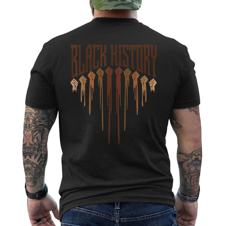 Hand Fist We Are All Human African Pride Black History Month Men's T-shirt Back Print