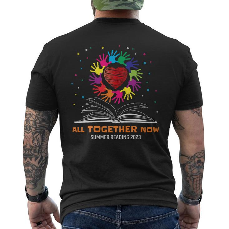 Handprints And Hearts All Together Now Summer Reading 2023 Men's Back Print T-shirt