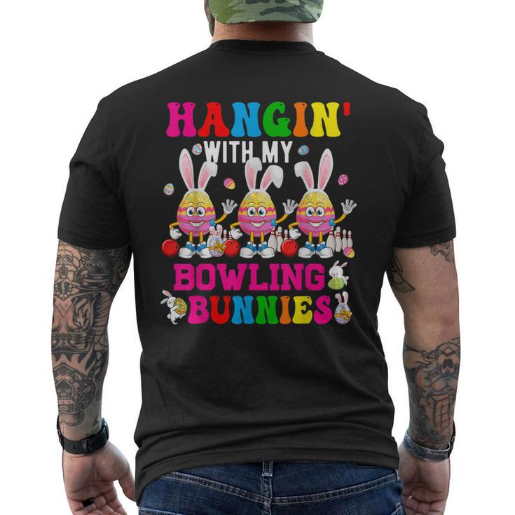 Hangin With My Bowling Bunnies Three Cute Bunny Eggs Player Men's Back Print T-shirt