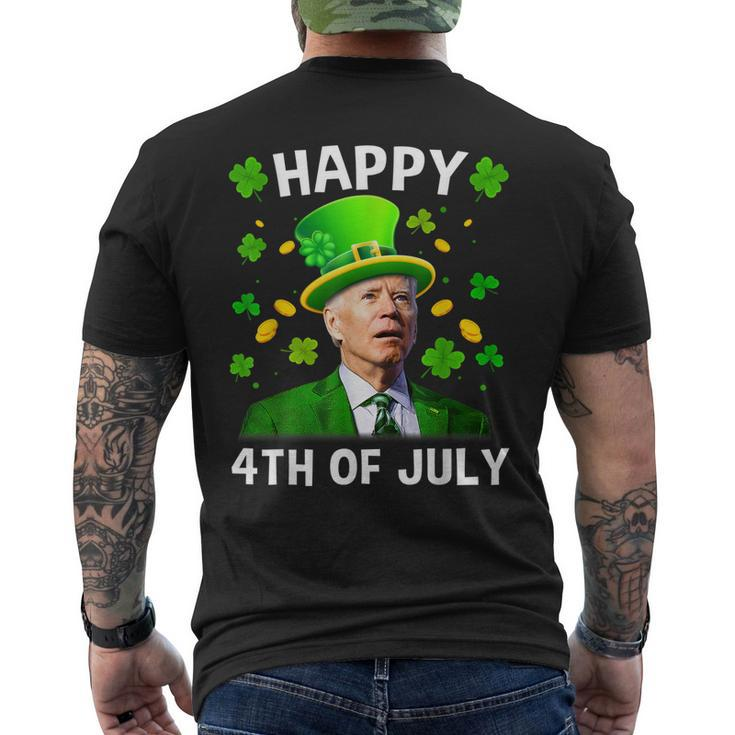 Happy 4Th Of July Confused Joe Biden St Patricks Day Men's T-shirt Back Print