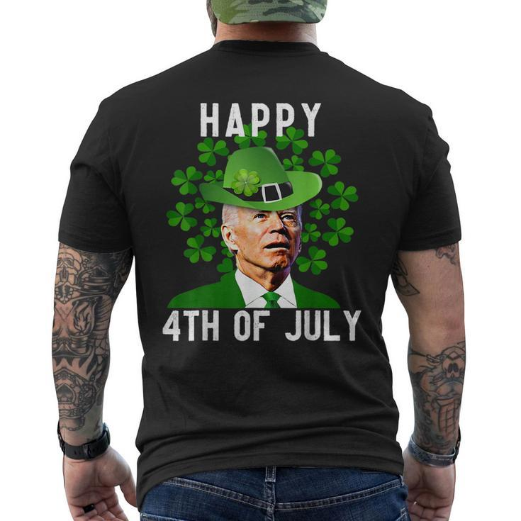 Happy 4Th Of July Confused Joe Biden St Patricks Day V3 Men's T-shirt Back Print