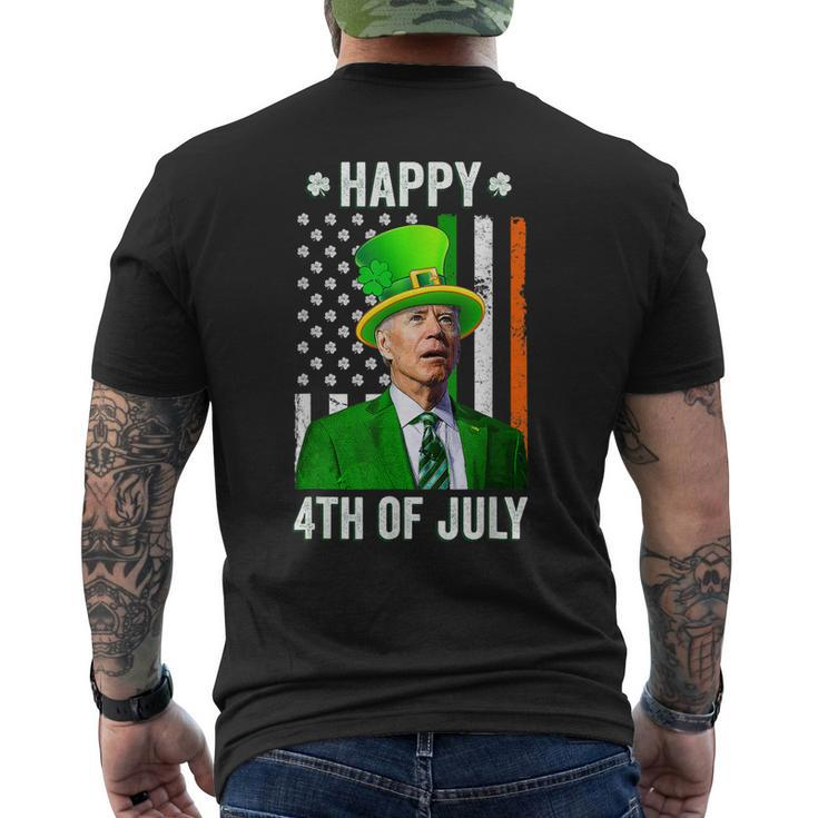 Happy 4Th Of July Joe Biden St Patricks Day Leprechaun Hat V3 Men's T-shirt Back Print