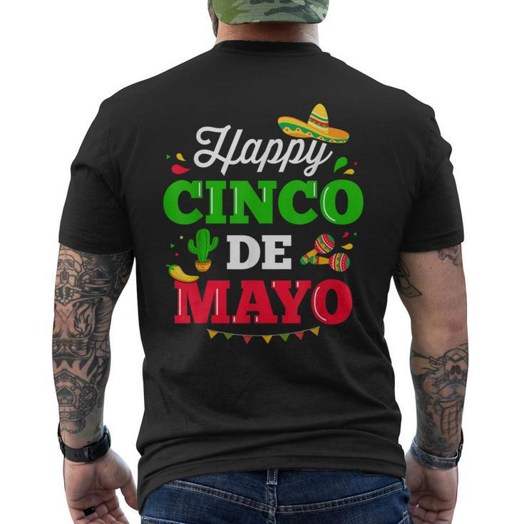 Happy Cinco De Mayo For Mexican Fiesta Costume Men's Back Print T-shirt