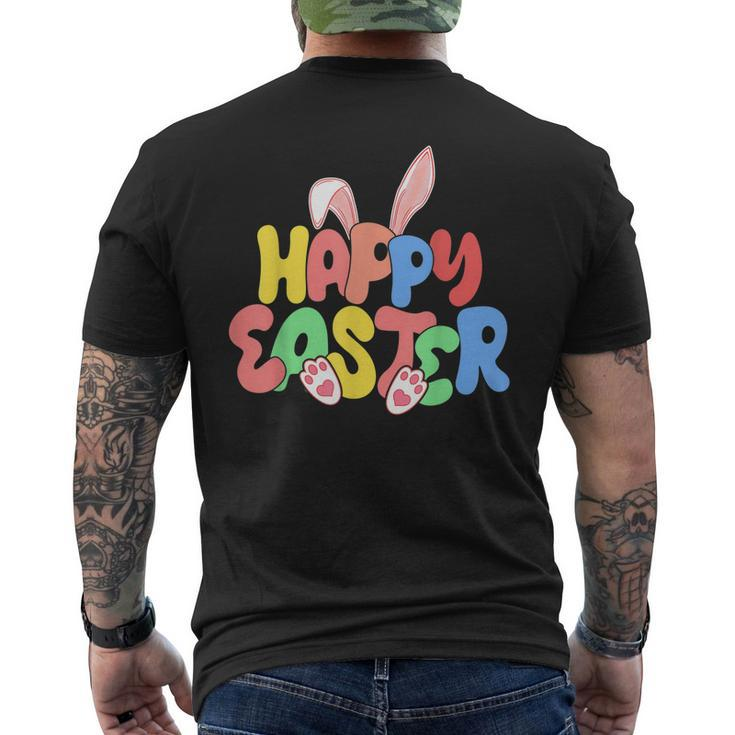 Happy Easter Easter Bunny Ears Easter Egg Hunt Matching Men's Back Print T-shirt