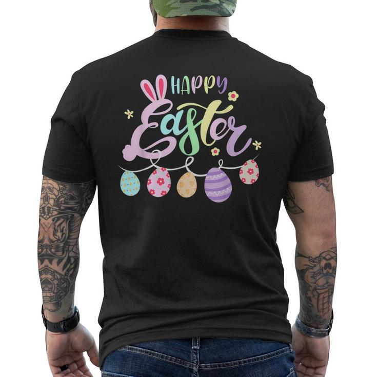Happy Easter Bunny Eggs Hunt Cute Women Girls Kids Men's Back Print T-shirt