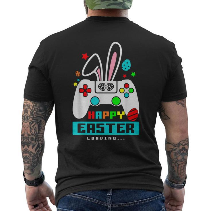 Happy Easter Day Bunny Egg Video Game Boys Girls Kids Gamer Men's Back Print T-shirt