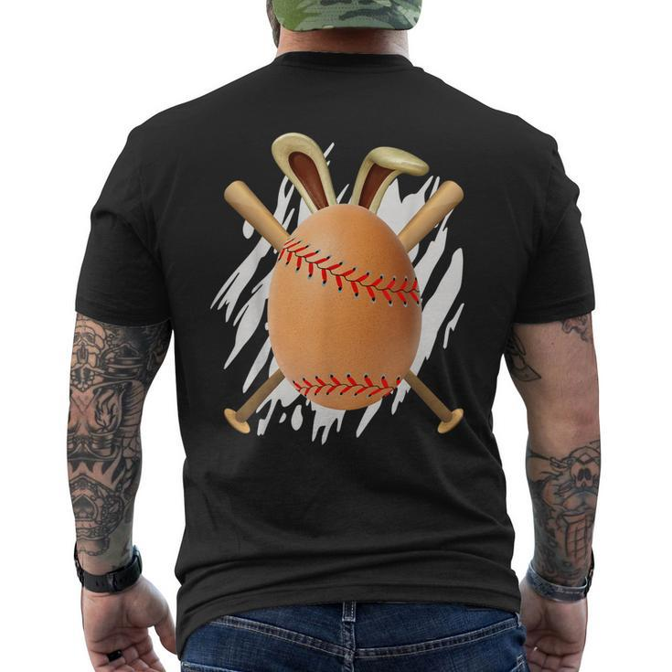 Happy Easter Egg Hunting Cute Baseball Bunny Ears Lover Men's Back Print T-shirt