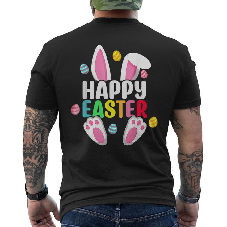 Happy Easter Family Matching Easter Day Bunny Egg Hunt Group Men's Back Print T-shirt