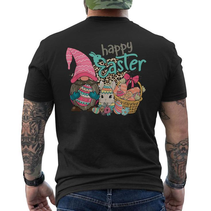 Happy Easter Leopard Egg Bunny Gnome Girls Kids Toddler Men's Back Print T-shirt