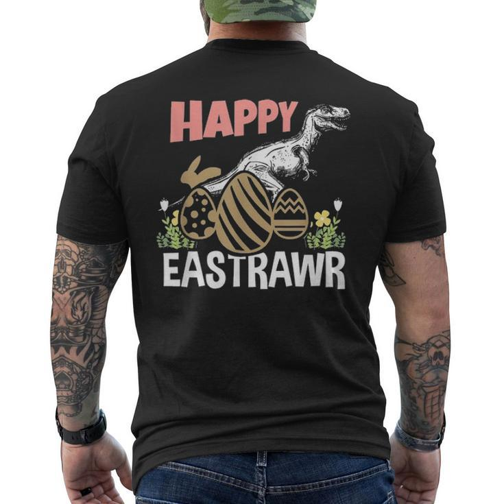 Happy Eastrawr Easter Dinosaur T Rex Egg Hunt Basket Bunny V2 Men's T-shirt Back Print