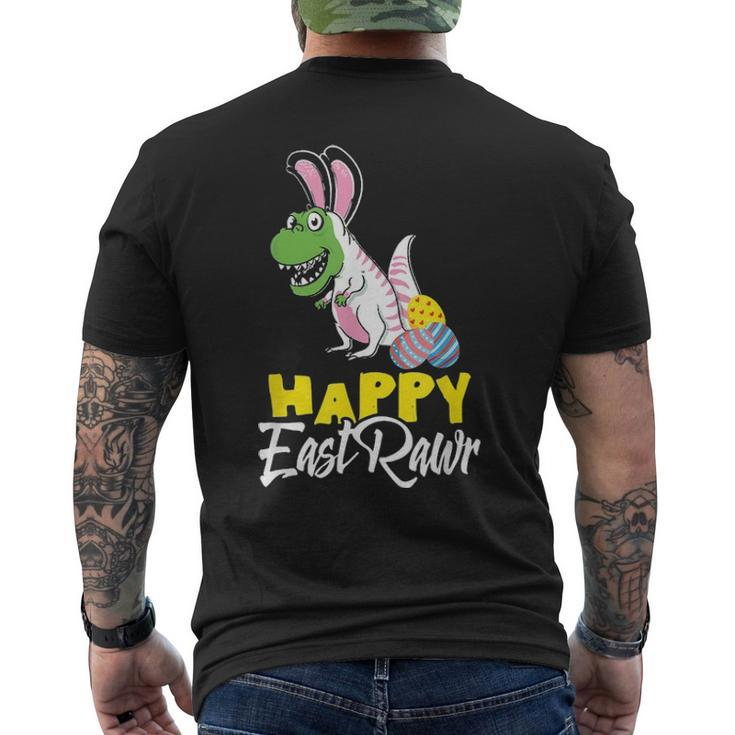 Happy Eastrawr Easter Dinosaur T Rex Egg Hunt Basket Bunny V3 Men's T-shirt Back Print