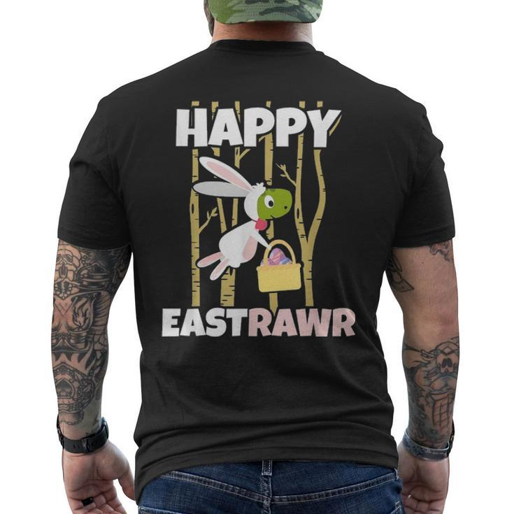 Happy Eastrawr Easter Dinosaur T Rex Egg Hunt Basket Bunny V4 Men's T-shirt Back Print