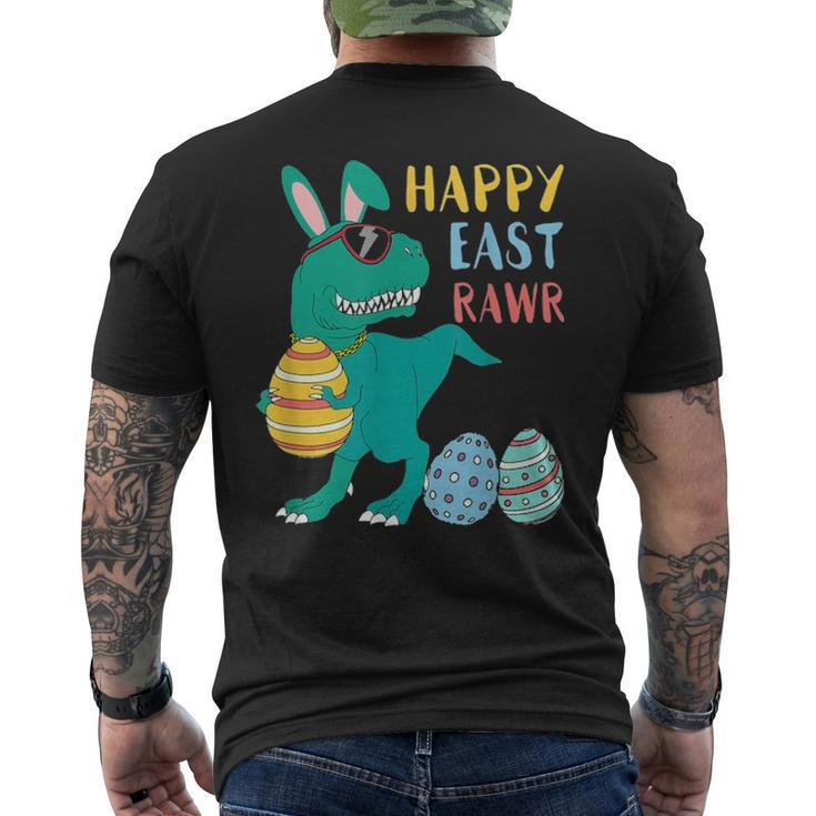Happy Eastrawr T Rex Dinosaur Easter Bunny Egg Men's T-shirt Back Print